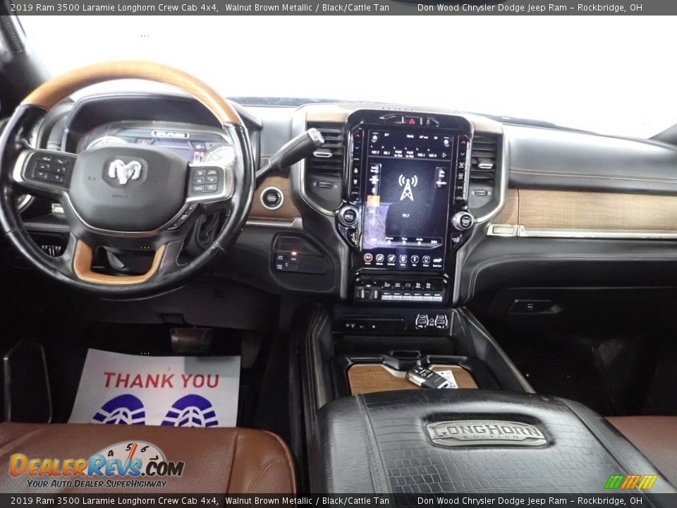 2019 Ram 3500 Laramie Longhorn Crew Cab 4x4 Walnut Brown Metallic / Black/Cattle Tan Photo #32