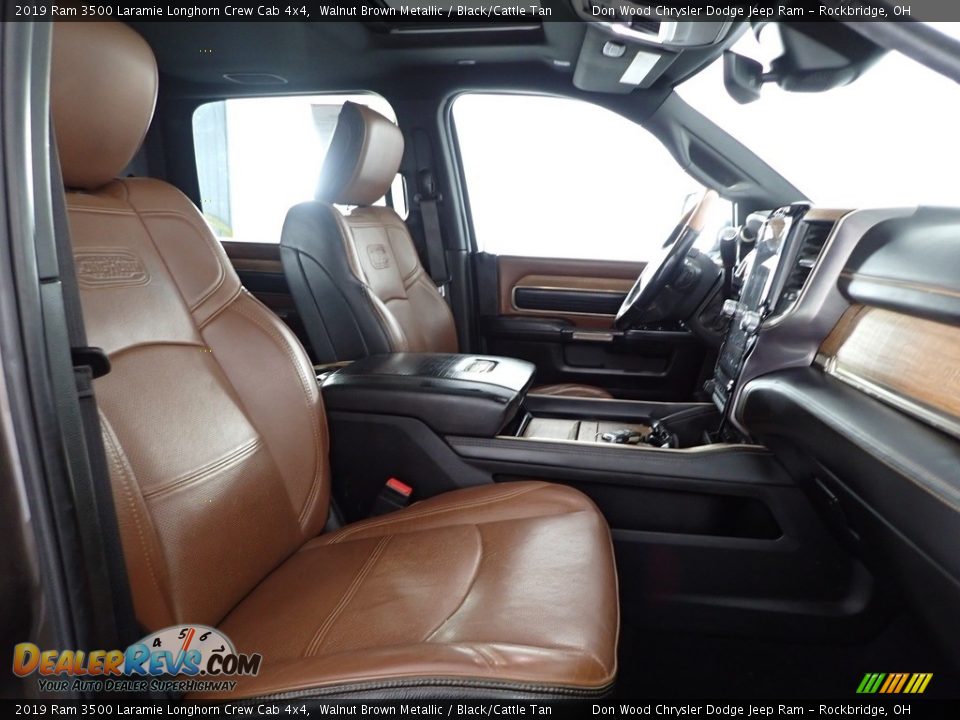2019 Ram 3500 Laramie Longhorn Crew Cab 4x4 Walnut Brown Metallic / Black/Cattle Tan Photo #34