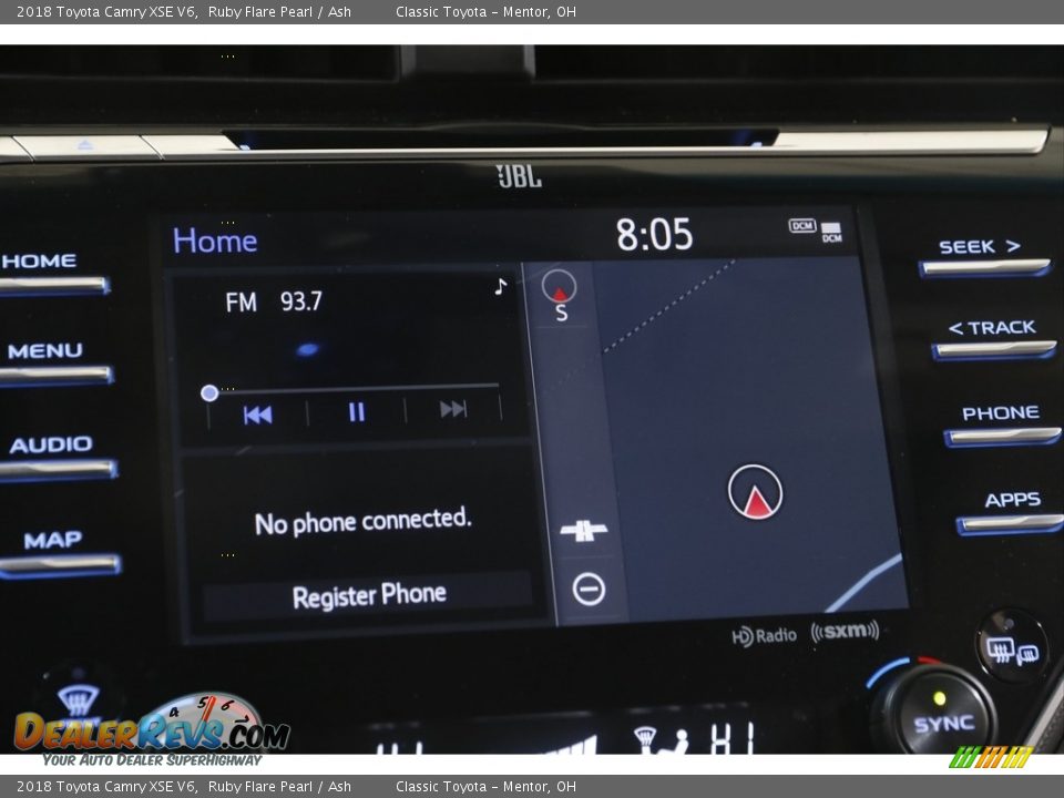 2018 Toyota Camry XSE V6 Ruby Flare Pearl / Ash Photo #10