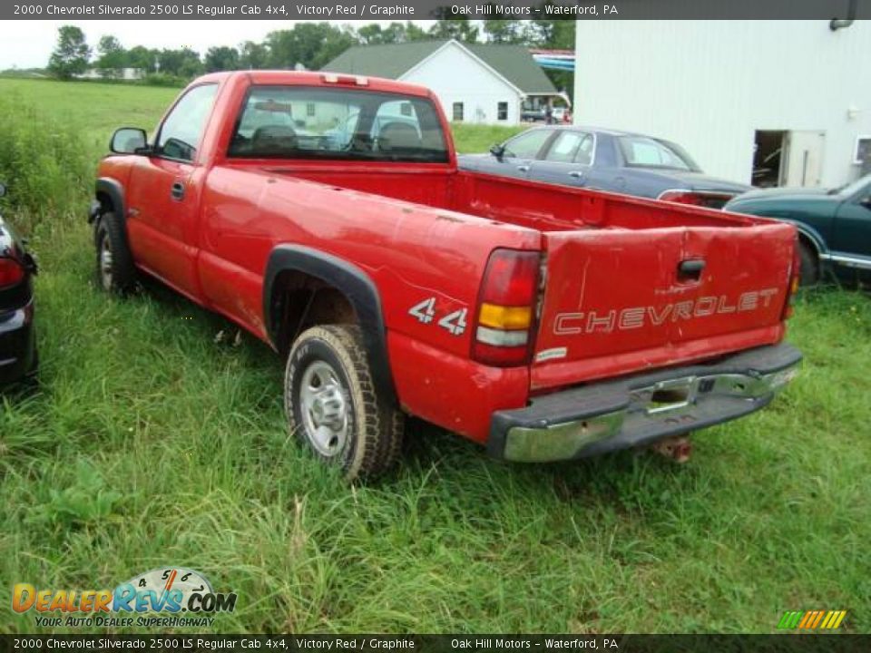 2000 Chevrolet Silverado 2500 LS Regular Cab 4x4 Victory Red / Graphite Photo #3