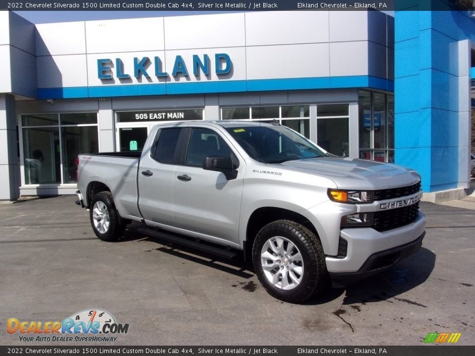 2022 Chevrolet Silverado 1500 Limited Custom Double Cab 4x4 Silver Ice Metallic / Jet Black Photo #1