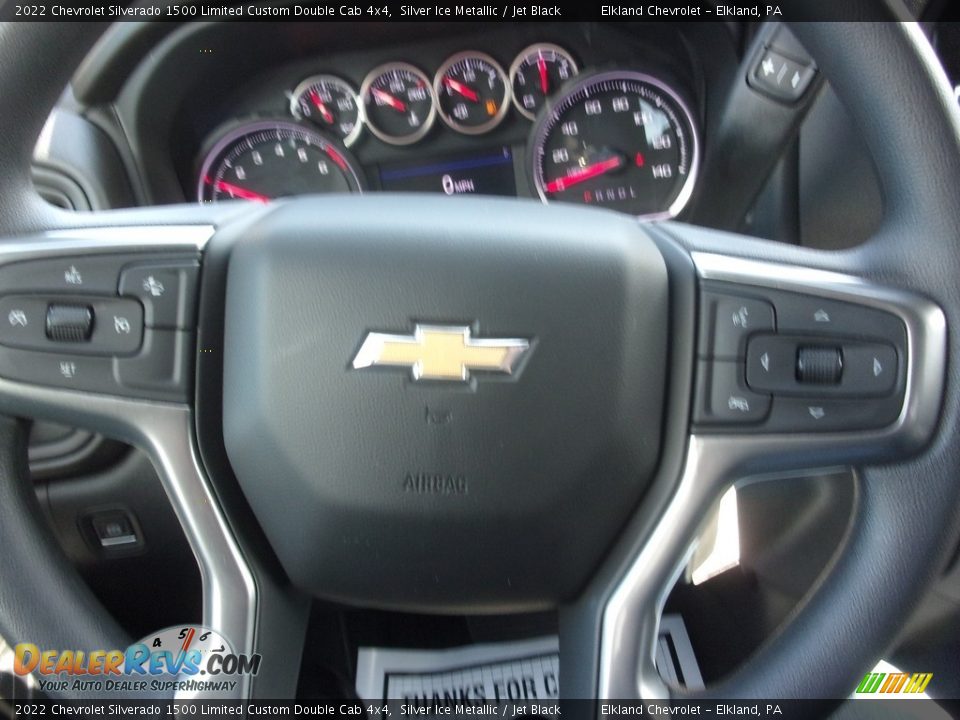 2022 Chevrolet Silverado 1500 Limited Custom Double Cab 4x4 Silver Ice Metallic / Jet Black Photo #26