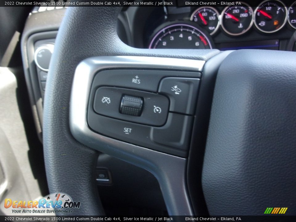 2022 Chevrolet Silverado 1500 Limited Custom Double Cab 4x4 Silver Ice Metallic / Jet Black Photo #28