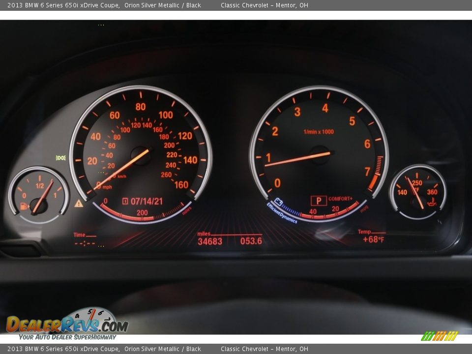 2013 BMW 6 Series 650i xDrive Coupe Gauges Photo #8