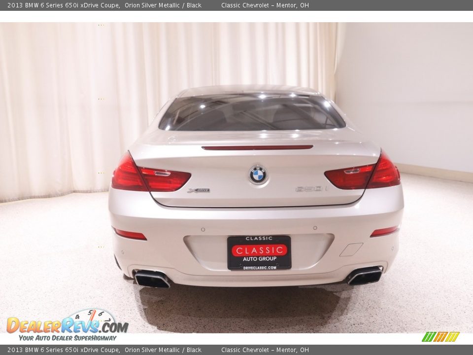 2013 BMW 6 Series 650i xDrive Coupe Orion Silver Metallic / Black Photo #20