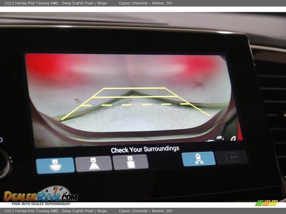 2021 Honda Pilot Touring AWD Deep Scarlet Pearl / Beige Photo #13
