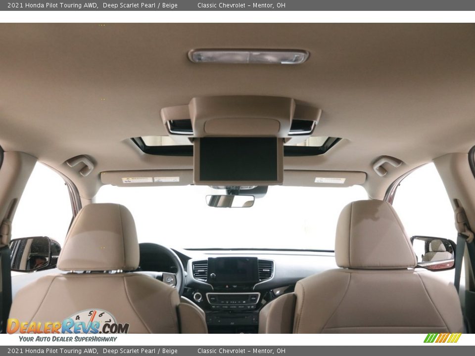 2021 Honda Pilot Touring AWD Deep Scarlet Pearl / Beige Photo #19