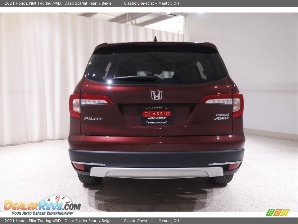 2021 Honda Pilot Touring AWD Deep Scarlet Pearl / Beige Photo #20