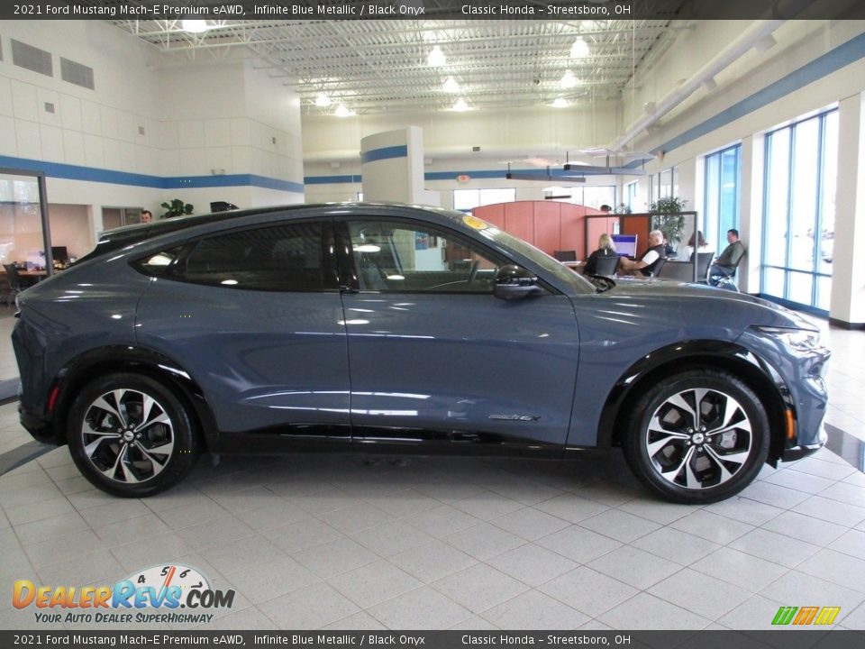 Infinite Blue Metallic 2021 Ford Mustang Mach-E Premium eAWD Photo #4