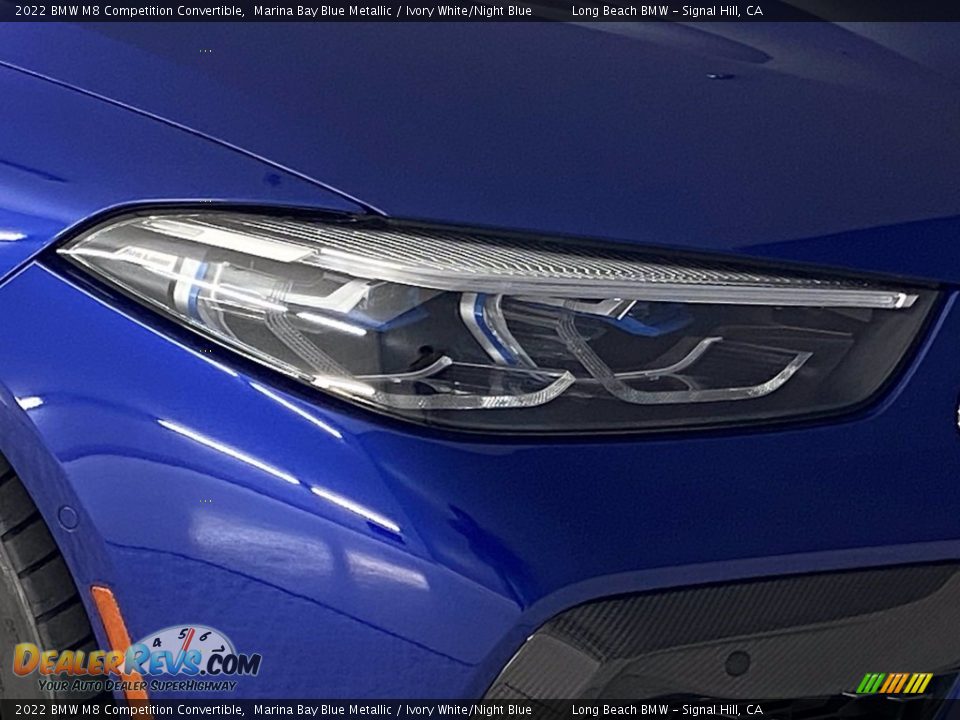 2022 BMW M8 Competition Convertible Marina Bay Blue Metallic / Ivory White/Night Blue Photo #4