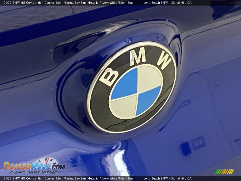 2022 BMW M8 Competition Convertible Marina Bay Blue Metallic / Ivory White/Night Blue Photo #7