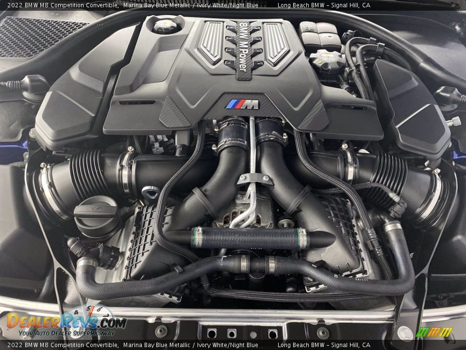 2022 BMW M8 Competition Convertible 4.4 Liter M TwinPower Turbocharged DOHC 32-Valve VVT V8 Engine Photo #9