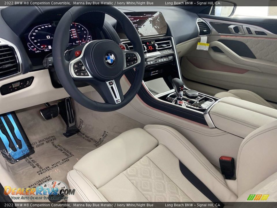 Ivory White/Night Blue Interior - 2022 BMW M8 Competition Convertible Photo #12