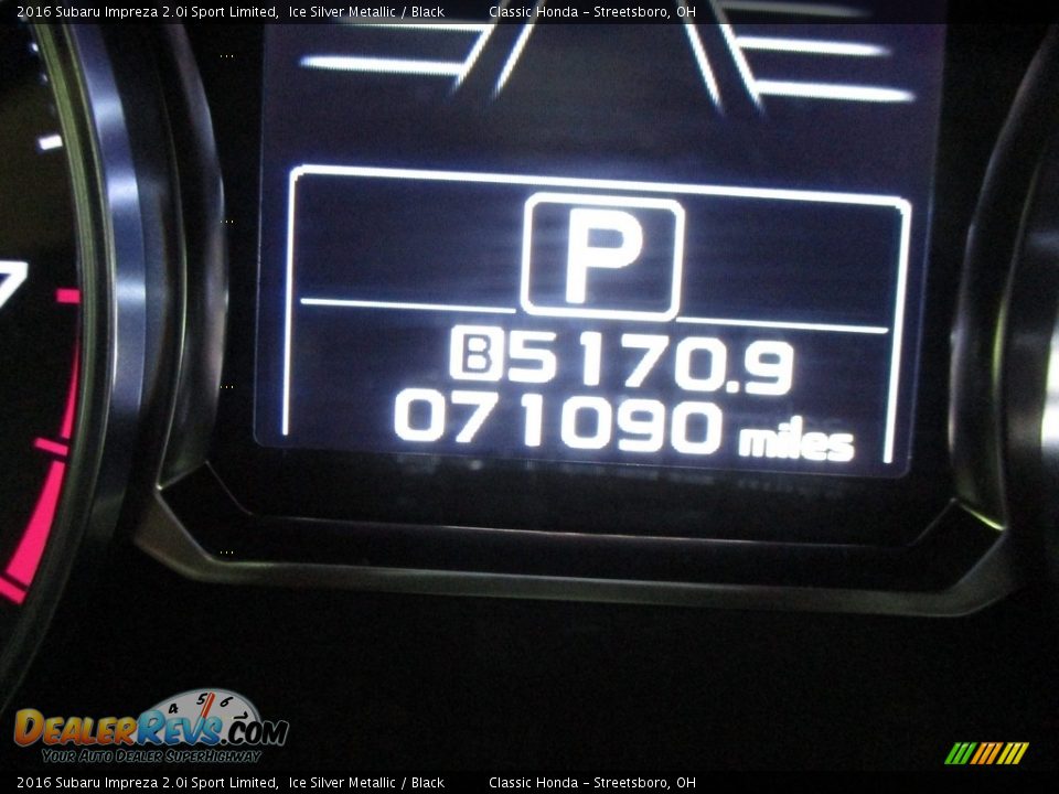 2016 Subaru Impreza 2.0i Sport Limited Ice Silver Metallic / Black Photo #34