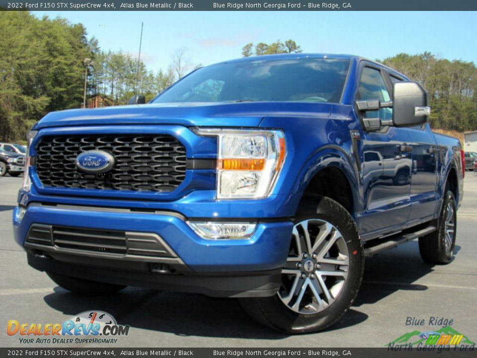 2022 Ford F150 STX SuperCrew 4x4 Atlas Blue Metallic / Black Photo #1