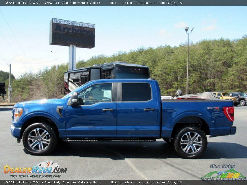 2022 Ford F150 STX SuperCrew 4x4 Atlas Blue Metallic / Black Photo #2