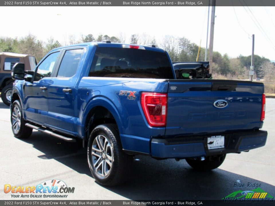 2022 Ford F150 STX SuperCrew 4x4 Atlas Blue Metallic / Black Photo #3