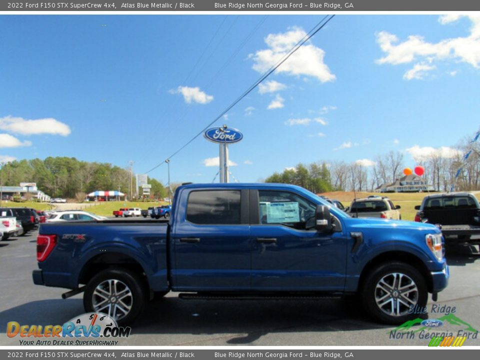 2022 Ford F150 STX SuperCrew 4x4 Atlas Blue Metallic / Black Photo #6