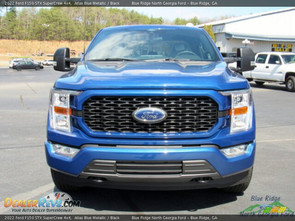 2022 Ford F150 STX SuperCrew 4x4 Atlas Blue Metallic / Black Photo #8