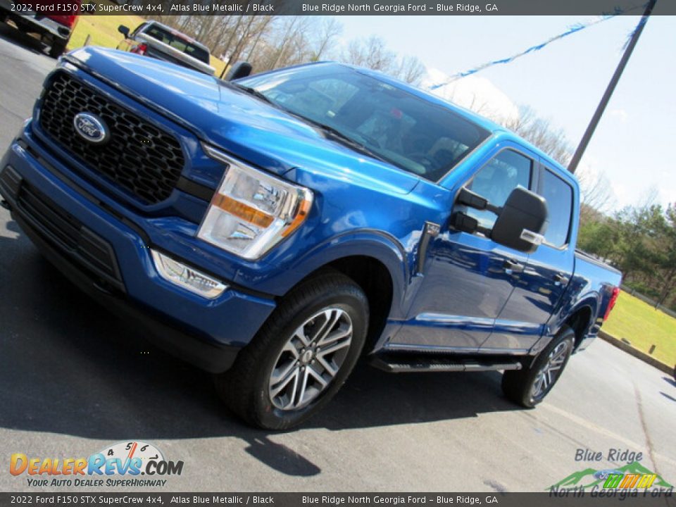 2022 Ford F150 STX SuperCrew 4x4 Atlas Blue Metallic / Black Photo #28