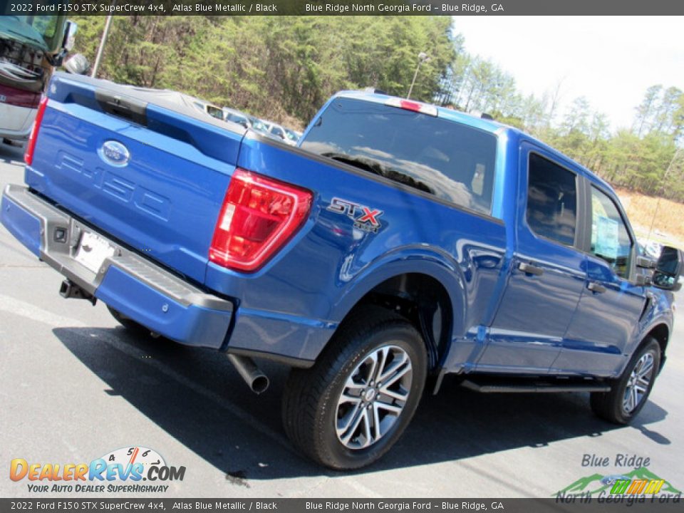 2022 Ford F150 STX SuperCrew 4x4 Atlas Blue Metallic / Black Photo #30