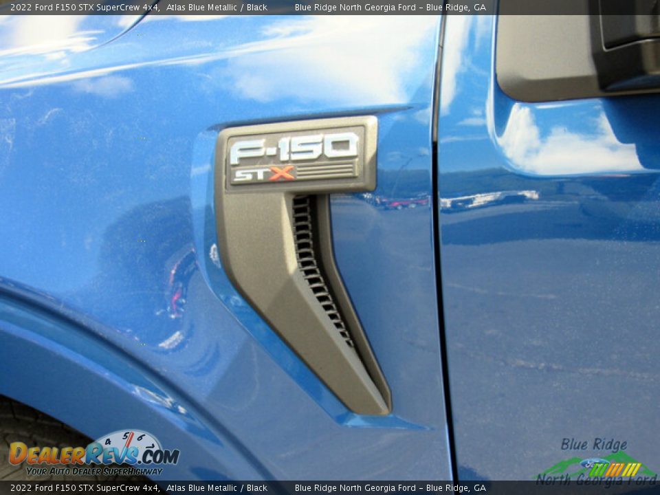 2022 Ford F150 STX SuperCrew 4x4 Atlas Blue Metallic / Black Photo #32
