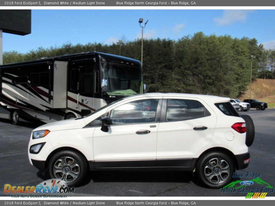 2018 Ford EcoSport S Diamond White / Medium Light Stone Photo #2