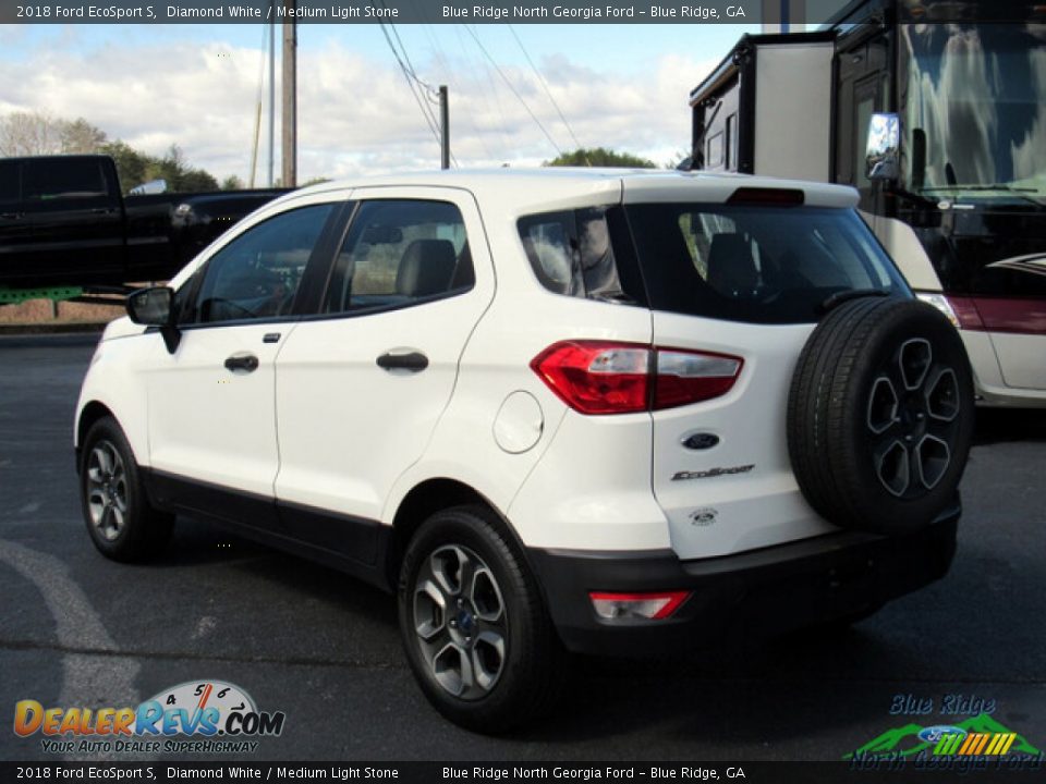 2018 Ford EcoSport S Diamond White / Medium Light Stone Photo #3