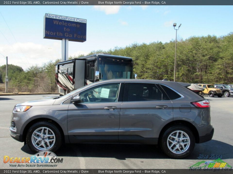 2022 Ford Edge SEL AWD Carbonized Gray Metallic / Dune Photo #2