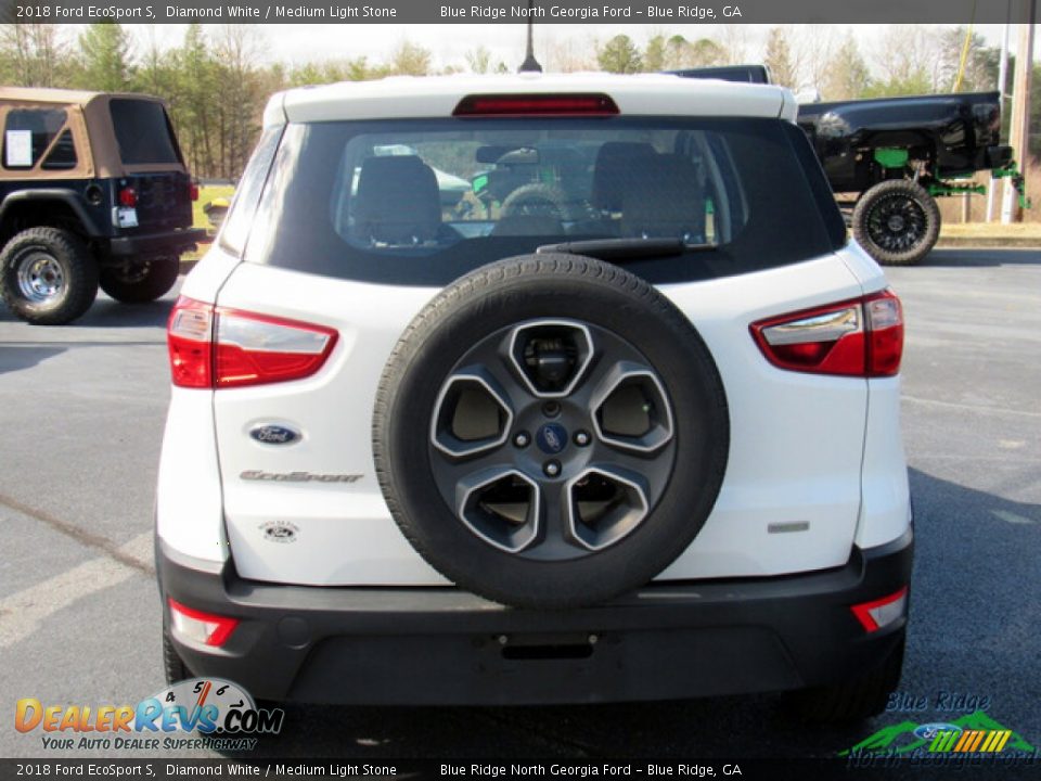 2018 Ford EcoSport S Diamond White / Medium Light Stone Photo #4