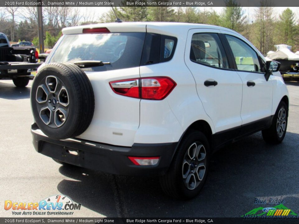 2018 Ford EcoSport S Diamond White / Medium Light Stone Photo #5