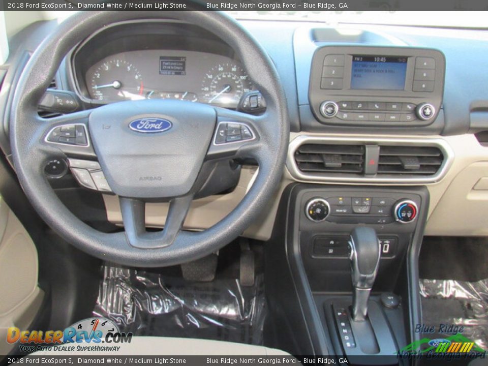 2018 Ford EcoSport S Diamond White / Medium Light Stone Photo #15