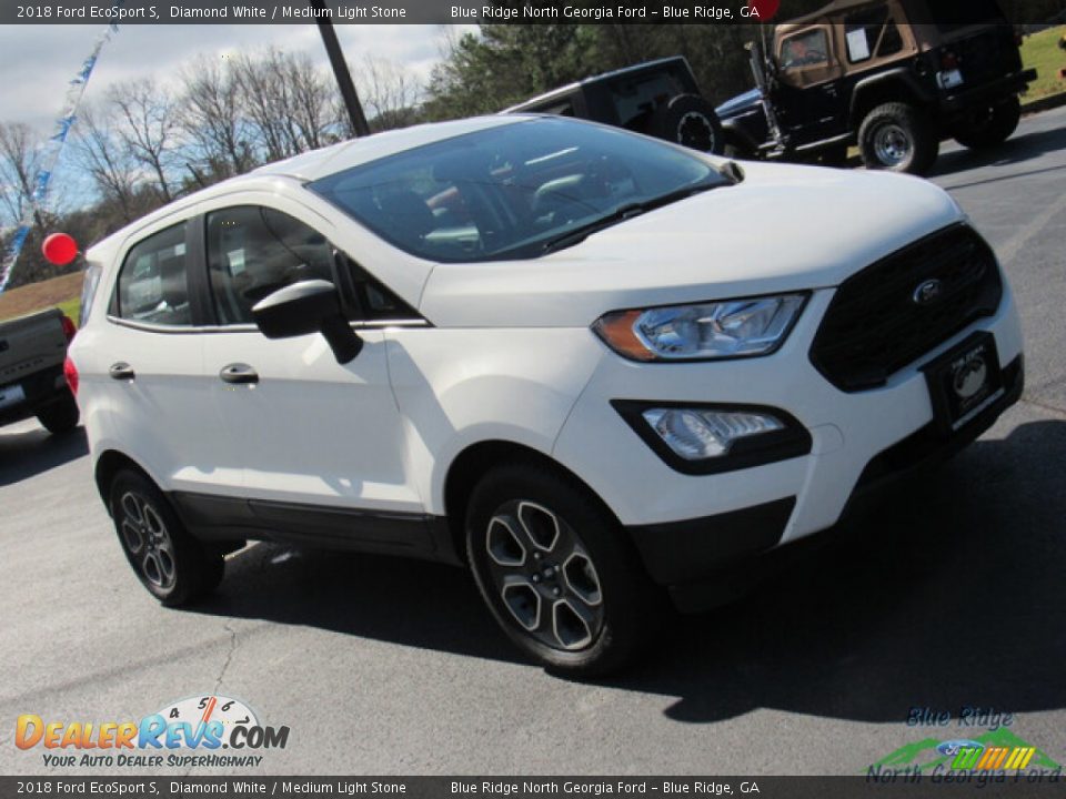 2018 Ford EcoSport S Diamond White / Medium Light Stone Photo #21