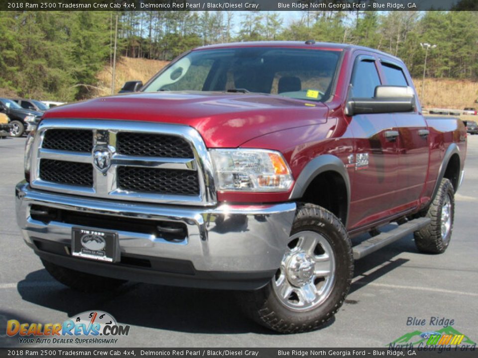 2018 Ram 2500 Tradesman Crew Cab 4x4 Delmonico Red Pearl / Black/Diesel Gray Photo #1