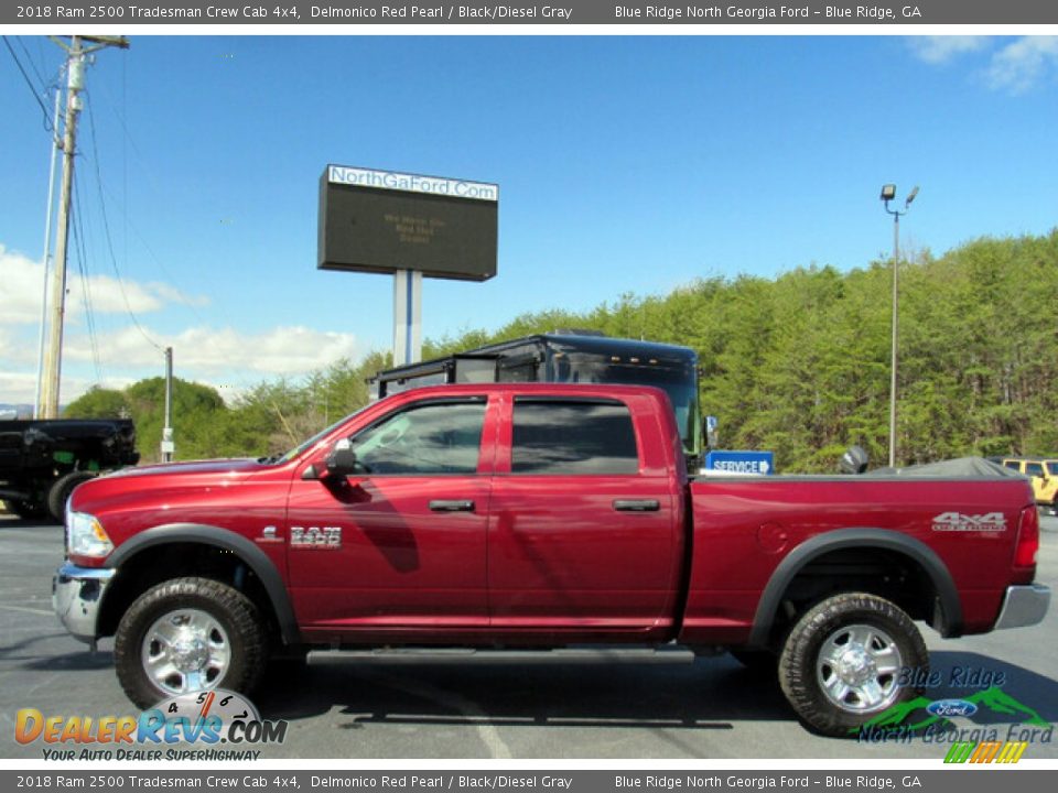 2018 Ram 2500 Tradesman Crew Cab 4x4 Delmonico Red Pearl / Black/Diesel Gray Photo #2