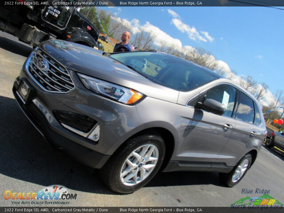 2022 Ford Edge SEL AWD Carbonized Gray Metallic / Dune Photo #25