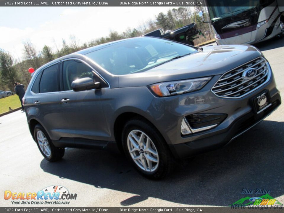 2022 Ford Edge SEL AWD Carbonized Gray Metallic / Dune Photo #26