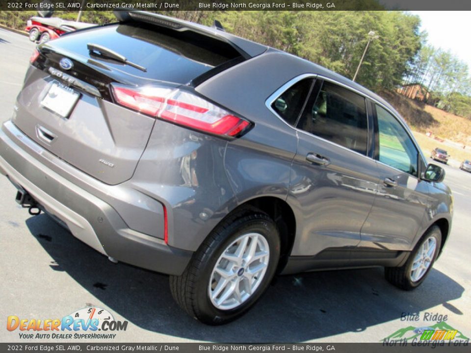 2022 Ford Edge SEL AWD Carbonized Gray Metallic / Dune Photo #27