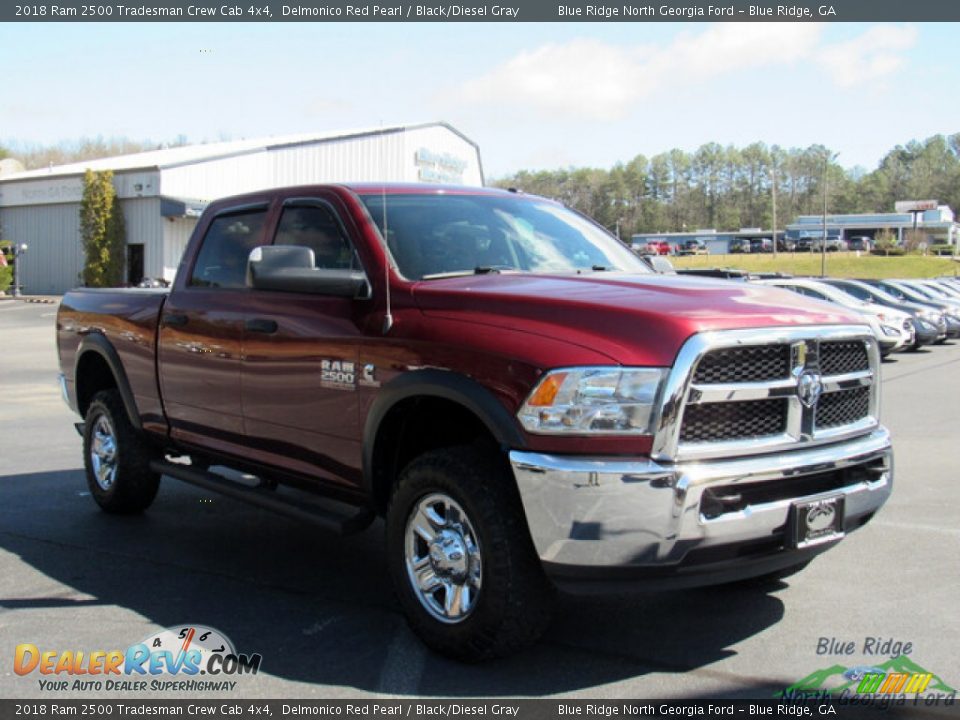 2018 Ram 2500 Tradesman Crew Cab 4x4 Delmonico Red Pearl / Black/Diesel Gray Photo #7