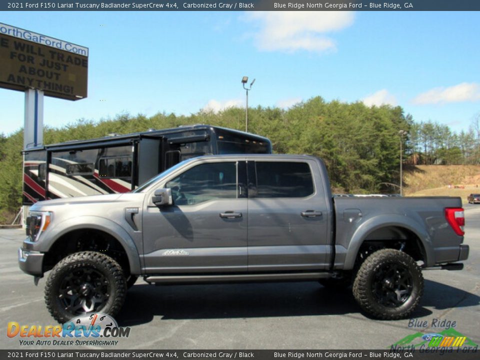 2021 Ford F150 Lariat Tuscany Badlander SuperCrew 4x4 Carbonized Gray / Black Photo #2