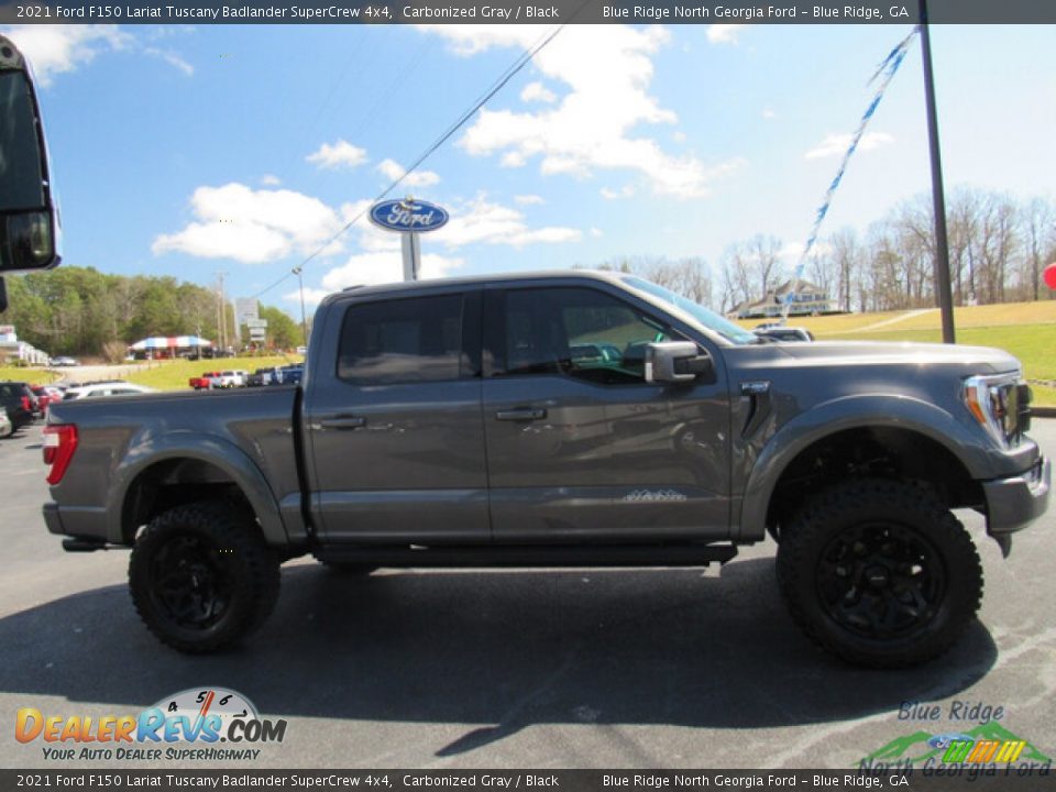 2021 Ford F150 Lariat Tuscany Badlander SuperCrew 4x4 Carbonized Gray / Black Photo #6