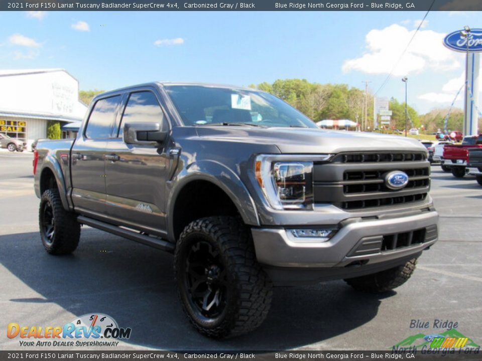 2021 Ford F150 Lariat Tuscany Badlander SuperCrew 4x4 Carbonized Gray / Black Photo #7