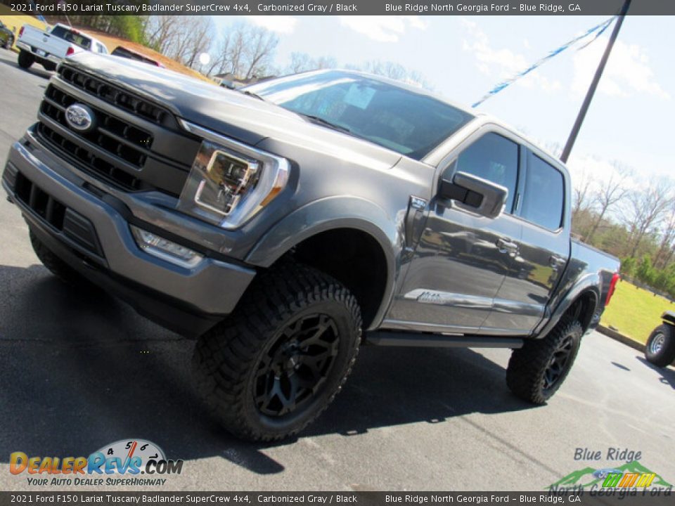 2021 Ford F150 Lariat Tuscany Badlander SuperCrew 4x4 Carbonized Gray / Black Photo #30