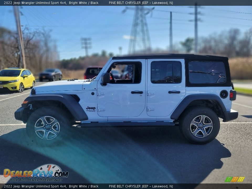 2022 Jeep Wrangler Unlimited Sport 4x4 Bright White / Black Photo #3