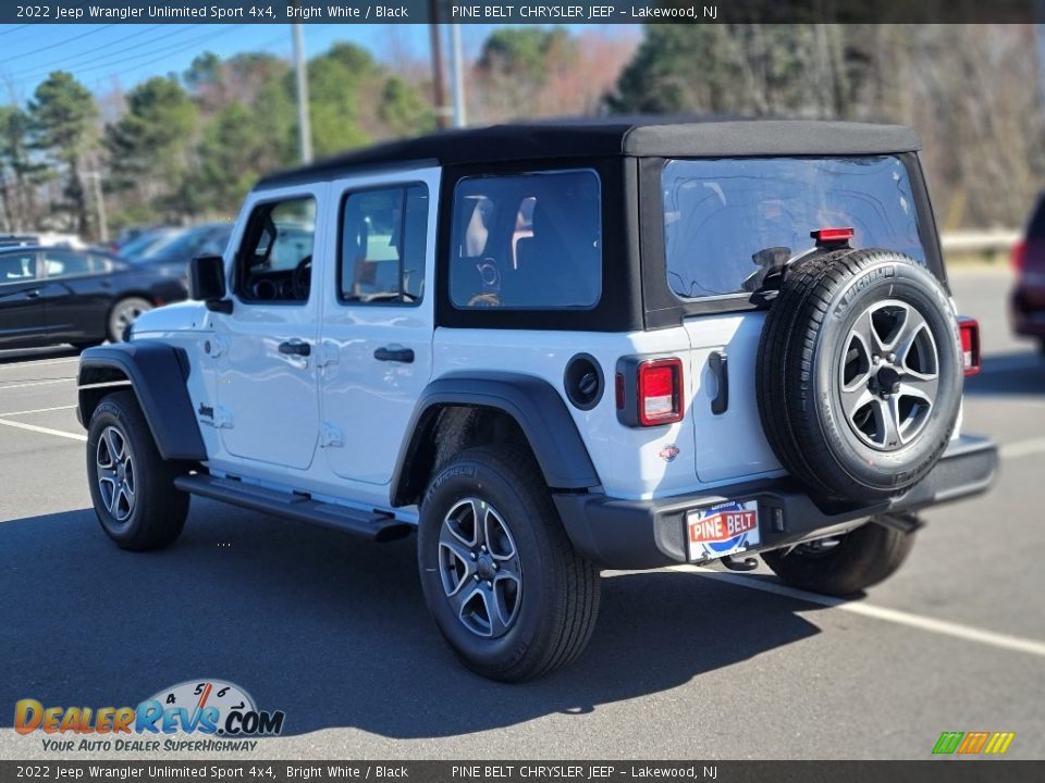 2022 Jeep Wrangler Unlimited Sport 4x4 Bright White / Black Photo #4