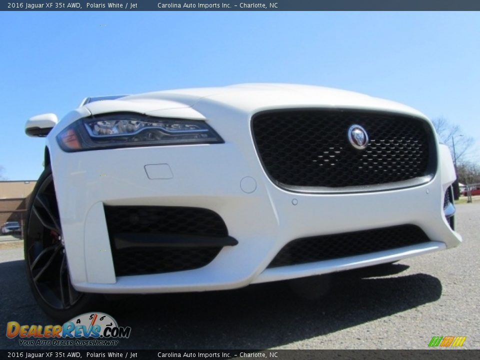 2016 Jaguar XF 35t AWD Polaris White / Jet Photo #2