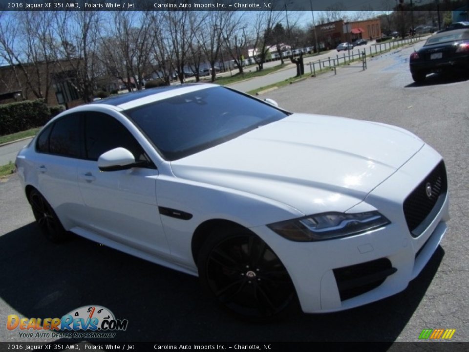 2016 Jaguar XF 35t AWD Polaris White / Jet Photo #3