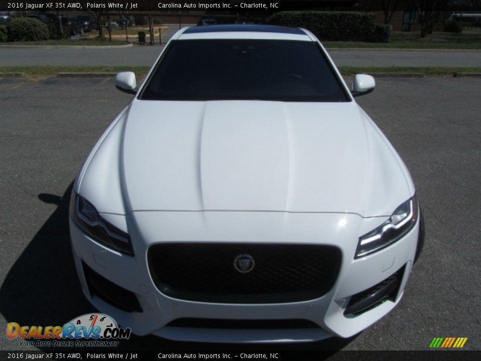 2016 Jaguar XF 35t AWD Polaris White / Jet Photo #5