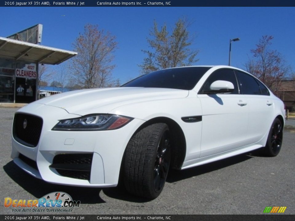 2016 Jaguar XF 35t AWD Polaris White / Jet Photo #6