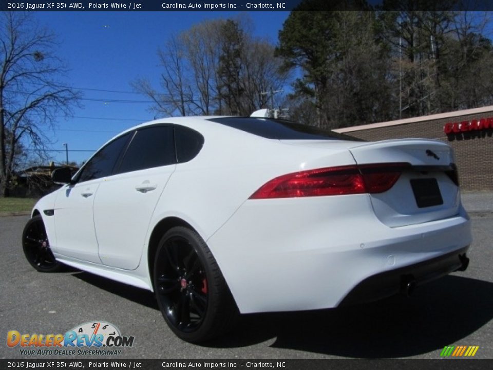 2016 Jaguar XF 35t AWD Polaris White / Jet Photo #8